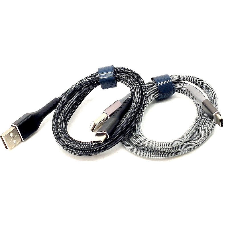 Шнур USB штекер А – штекер Type-C 1,0м черный