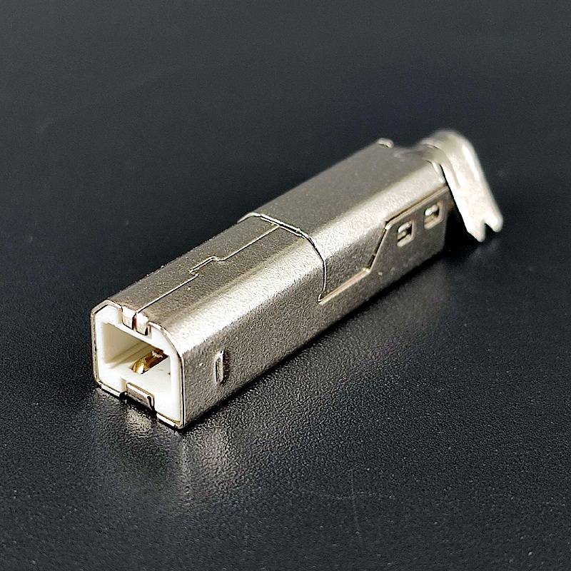 Штекер USB-B 2,0 №84 металлический на кабель