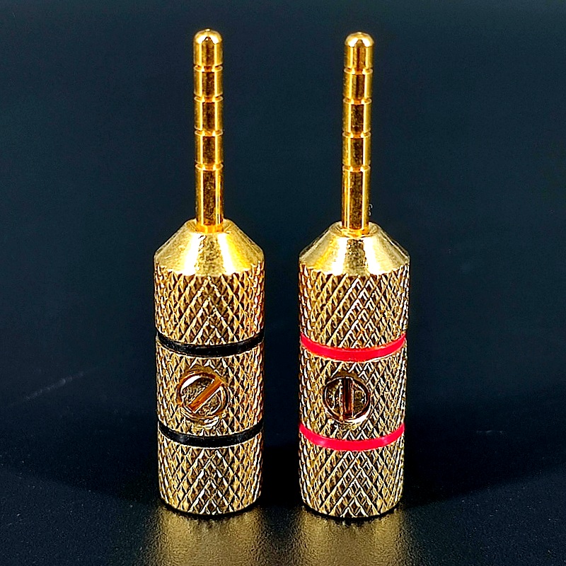 Разъем акустический «зубочистка» штекер металлический Gold