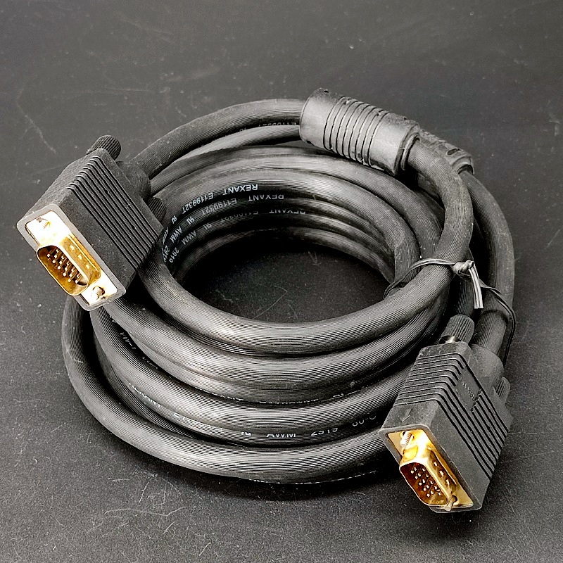 Шнур VGA штекер HD-15 — штекер HD-15 5,0м Gold с ферритами