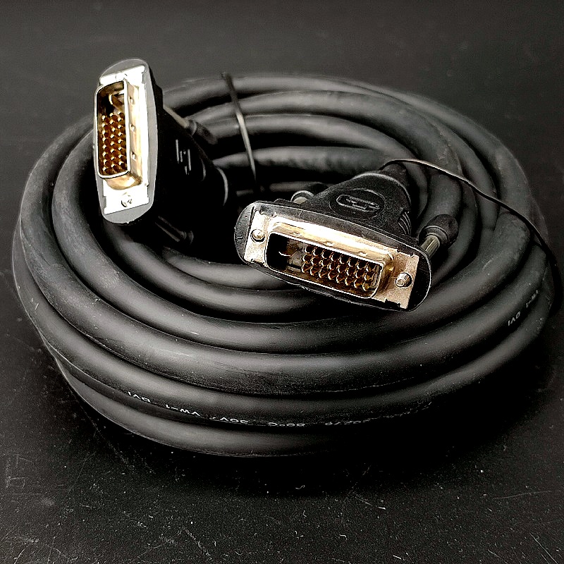 Шнур штекер DVI-D — штекер DVI-D 5,0м Silver/pinGold с ферритами