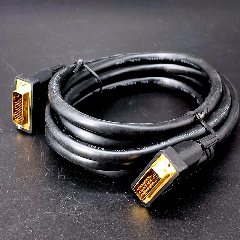 Шнур штекер DVI-D — штекер DVI-D 3,0м Gold с ферритами