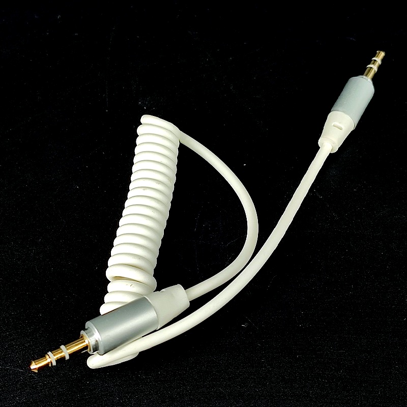 Шнур джек стерео 3,5мм — джек стерео 3,5мм 1,0м витой белый