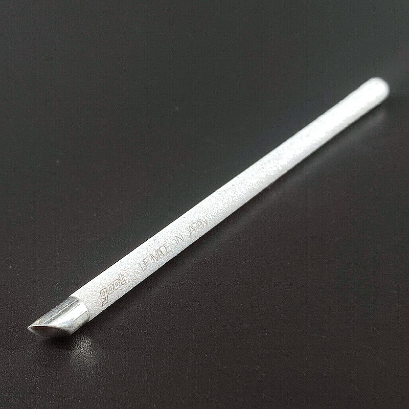 Жало Goot “керамическое” R-48 C (для паяльников KS/KX-20,30,40; KYP; CA), D=4мм, цилиндр со скосом