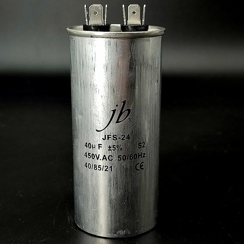 Конденсатор пусковой JFS-24 JB под клеммы 40мФ (+/-5%) – 450В A6406J000000B алюминиевый корпус