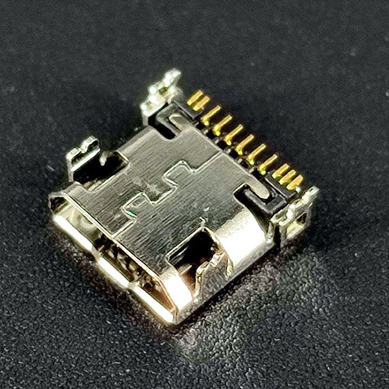 Гнездо USB micro B 11pin №45 на плату, SMD-монтаж, DIP-крепление