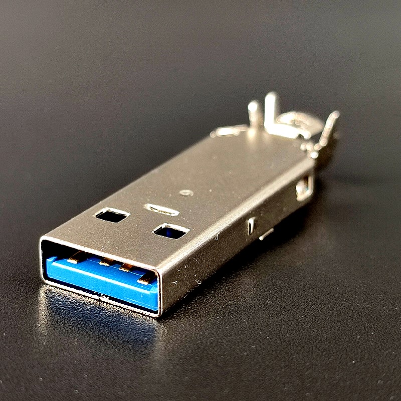 Штекер USB-A 3,0 №83 металлический на кабель