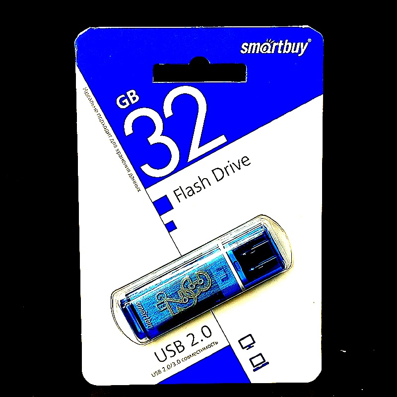 USB 2.0 флеш-накопитель “Smartbuy” на 32 GB, Glossy series Blue