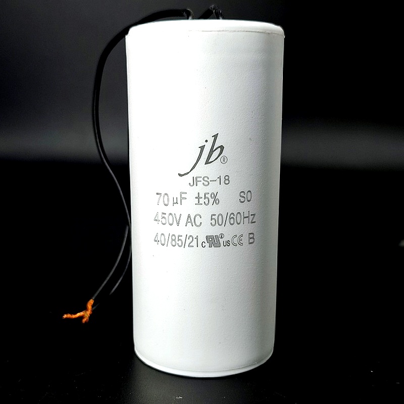 Конденсатор пусковой JFS-18 JB с гибкими выводами 70мФ (+/-5%) – 450В