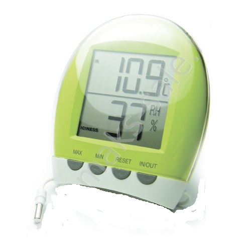 Термометр цифровой комнатно-уличный с влажностью TM-1025HC зеленый