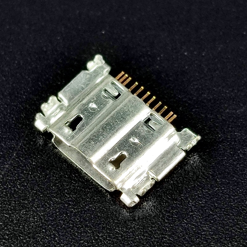 Гнездо USB micro B 11pin №48 на плату, врезное, реверс