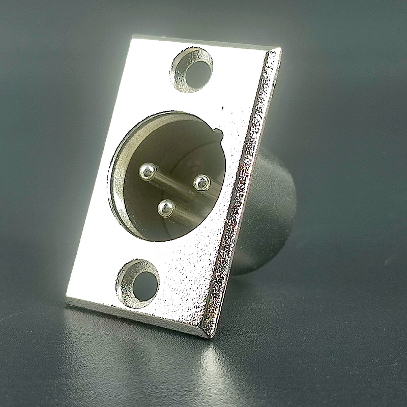 Разъем XLR-штекер 3 pin (Canon) Silver на корпус