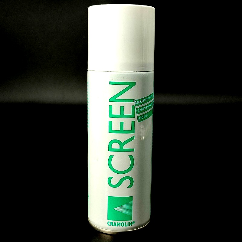 Аэрозоль Cramolin “Screen” – пенный очиститель экранов с антистатическим действи