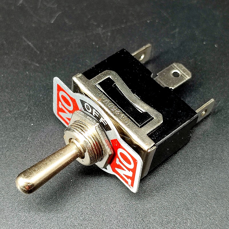 KN3(C)-103AP Тумблер 3 pin (под клемму) ON-OFF-ON, металлический, 29*15,8*19мм,