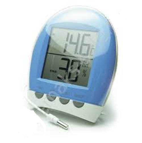 Термометр цифровой комнатно-уличный с влажностью TM-1025HC синий