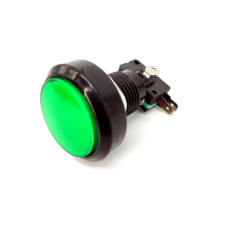 GMSI-4B-C1 Кнопка 3 pin push ON (push OFF), круглая зеленая, подсветка – лампа, 10A-125/250V, 5A-125