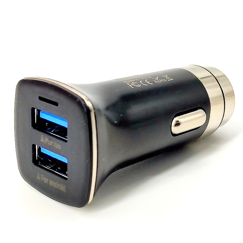 Авто-зарядка USB в прикуриваель на 2 гнезда A, DC12-32V, 5V-3,1A