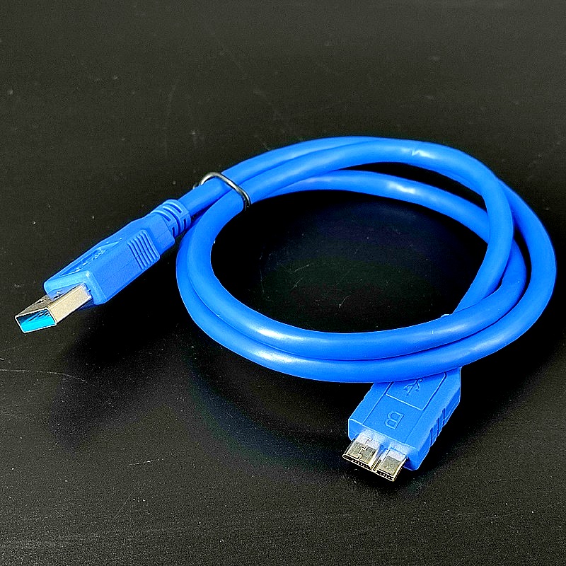 Шнур USB 3.0 штекер А – штекер micro В 5 pin 0,75м синий