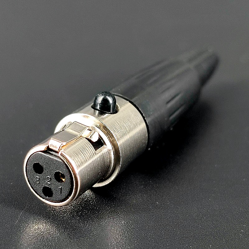 Разъем mini XLR-гнездо 3 pin (Canon) Silver на кабель
