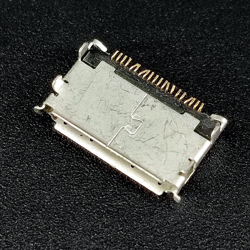 Гнездо USB mini №39 металлическое на плату, 20pin (1 ряд), DIP-крепление 0,7х1,1х0,3см