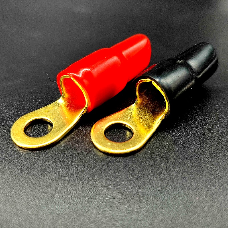 Клемма кольцевая, красная/черная (35,0мм2) Gold, для автоусилителя, изолированная