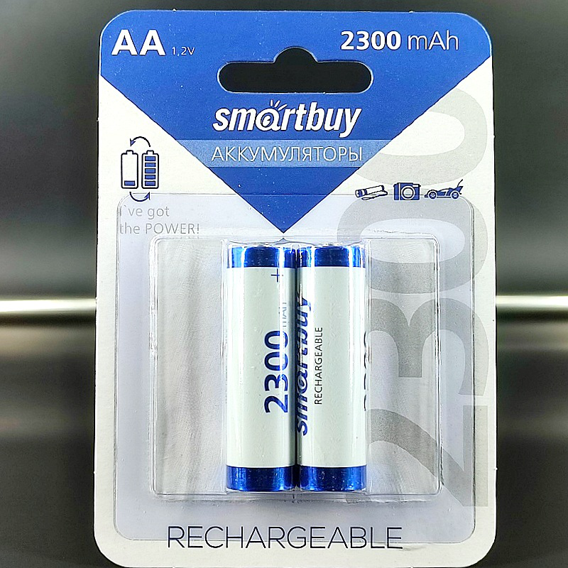 Элемент питания AA 1,2V 2300mAh SmartBuy R06 Ni-MH, 2шт/блистер