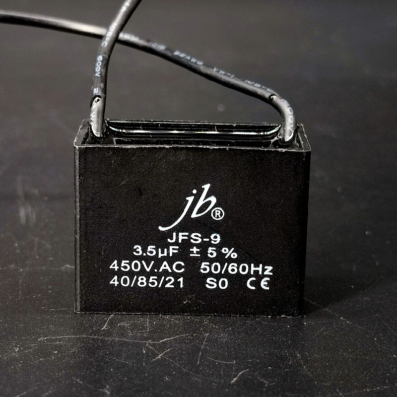 Конденсатор пусковой JFS-9 JB с гибкими выводами 3,5мФ (+/-5%) – 450В A6355J000000B