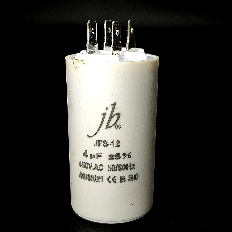 Конденсатор пусковой JFS-12 JB под клеммы 4мФ (+/-5%) – 450В A6405J000000B