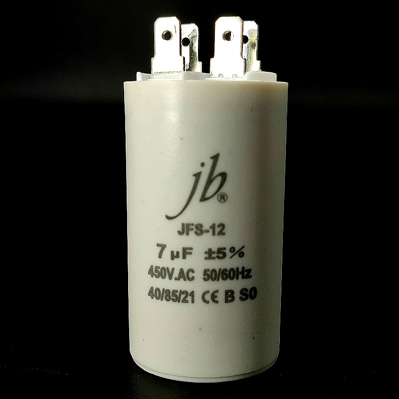 Конденсатор пусковой JFS-12 JB под клеммы 7мФ (+/-5%) – 450В A6705J000000B