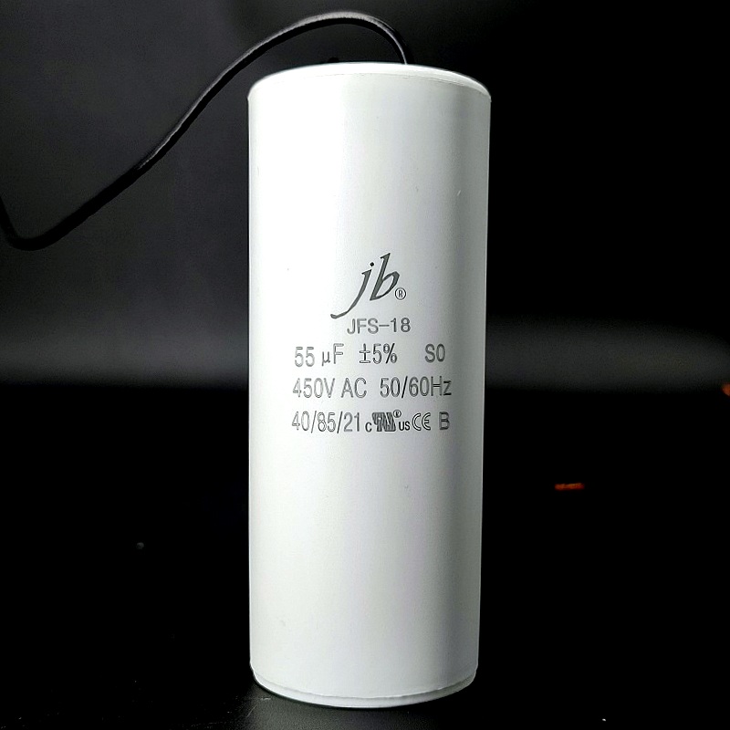 Конденсатор пусковой JFS-18 JB с гибкими выводами 55мФ (+/-5%) – 450В A6556J000000B