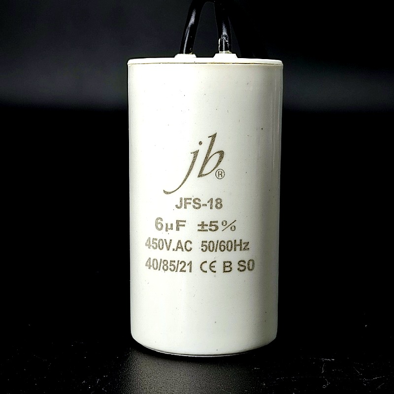 Конденсатор пусковой JFS-18 JB с гибкими выводами 6мФ (+/-5%) – 450В A6605J000000B