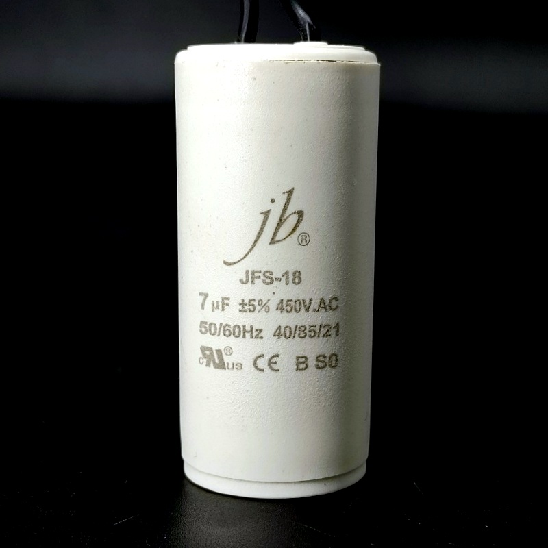 Конденсатор пусковой JFS-18 JB с гибкими выводами 7мФ (+/-5%) – 450В A6705J000000B