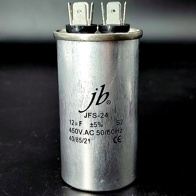 Конденсатор пусковой JFS-24 JB под клеммы 12мФ (+/-5%) – 450В A6126J000000B алюминиевый корпус