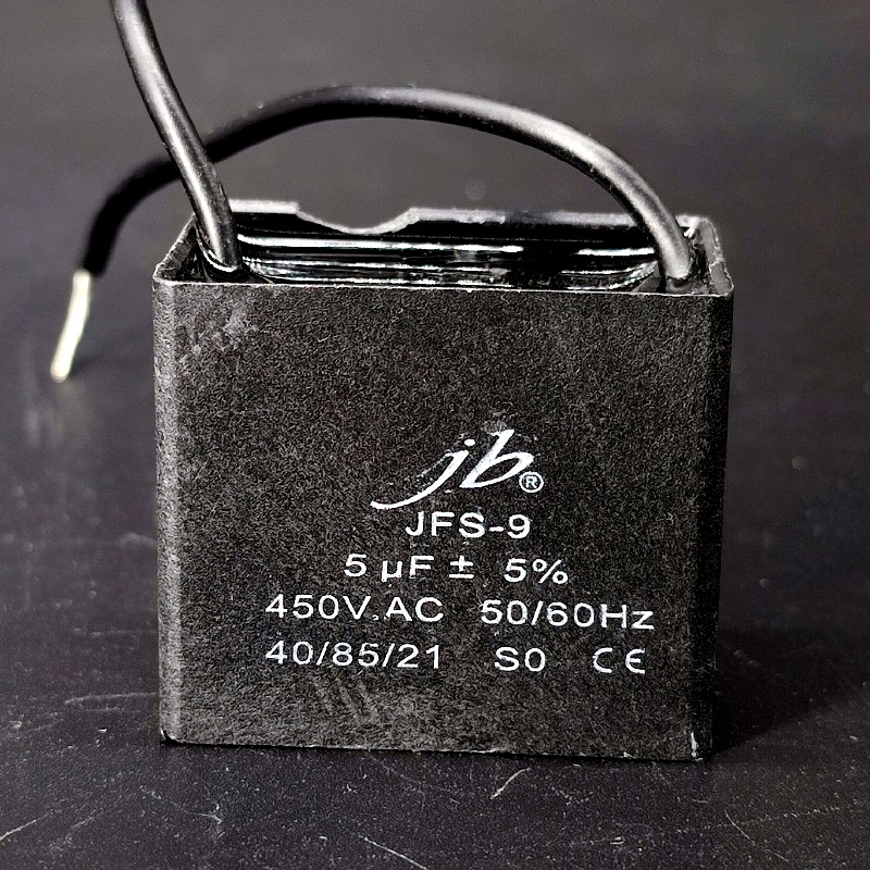 Конденсатор пусковой JFS-9 JB с гибкими выводами 5мФ (+/-5%) – 450В A6505J000000B