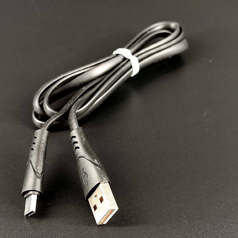 Шнур USB штекер А – штекер Type-C 1,0м черный, кабель плоский