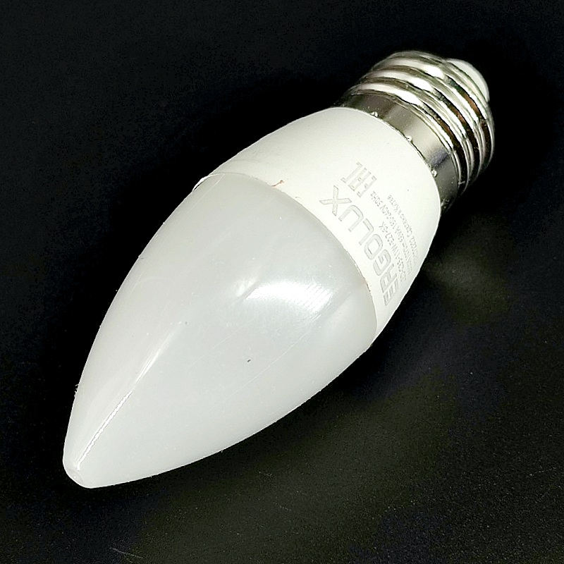 Лампа SMD-светодиодная, E27, 11W–>95W, свеча C35, дневной свет (6500K) “Ergolux” 1070лм