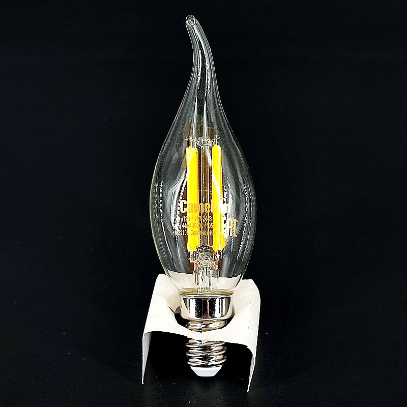 Лампа LED (светодиодная), E14, 12W–>100W, свеча CW35, 3000K “Camelion” 1105лм
