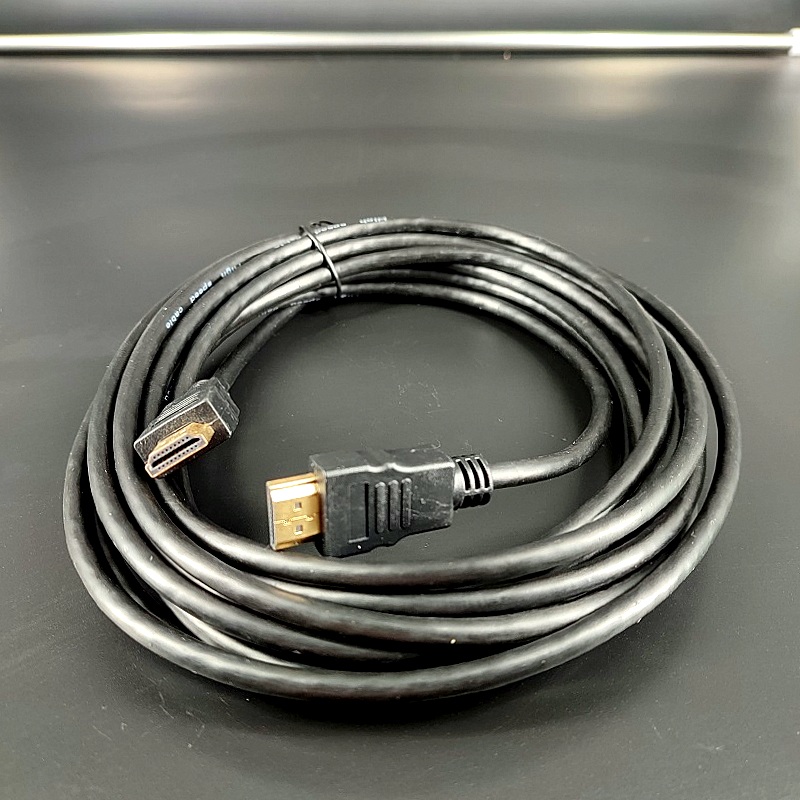 Шнур штекер HDMI — штекер HDMI  5,0м Gold, OD=7мм, разъемы пластиковые