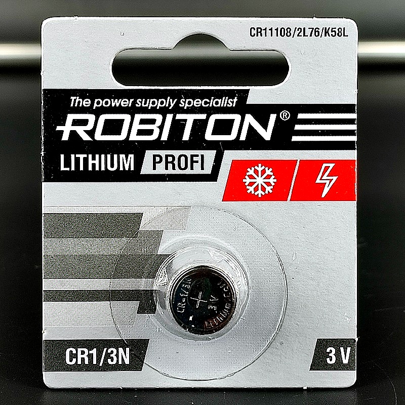 Элемент питания Lithium (литиевый) CR1/3N 3V Robiton, 1шт/блистер