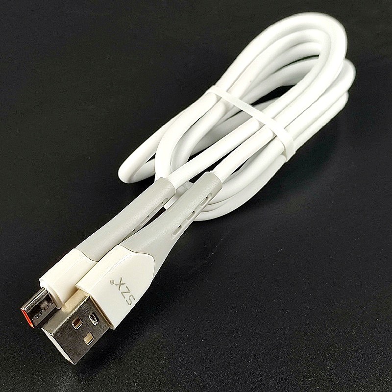 Шнур USB штекер А – штекер Type-C 1,0м, белый, кабель быстрой передачи данных