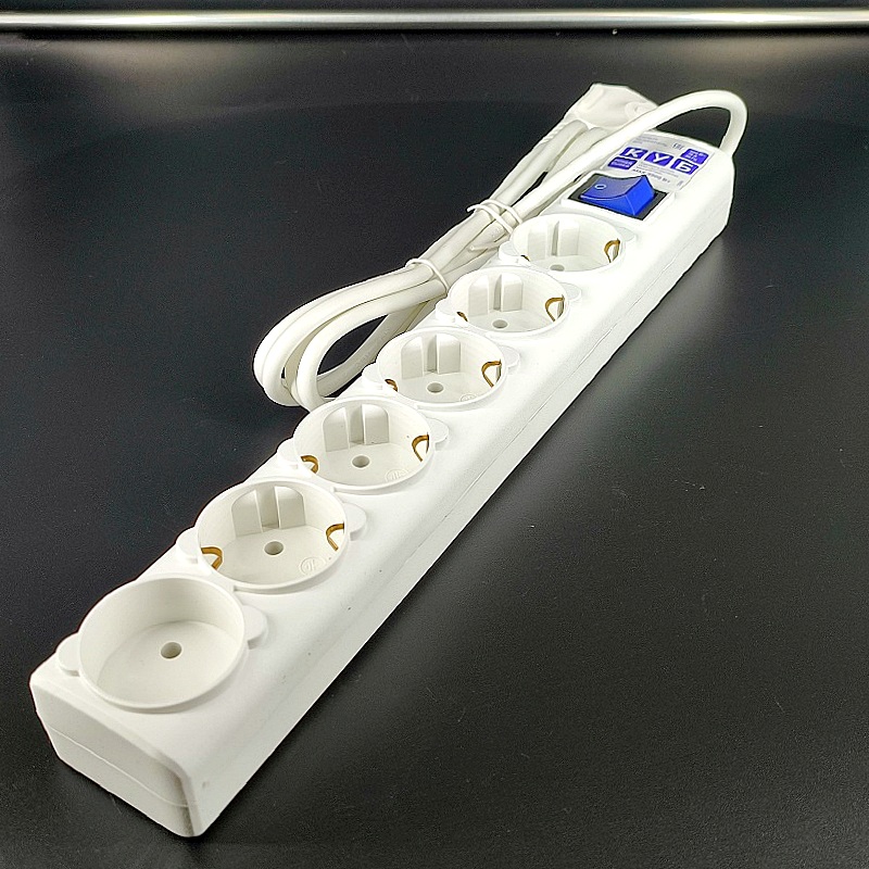 Сетевой фильтр 16A/3,5кВт «Power Cube» на 6 еврогнезд 1,9м